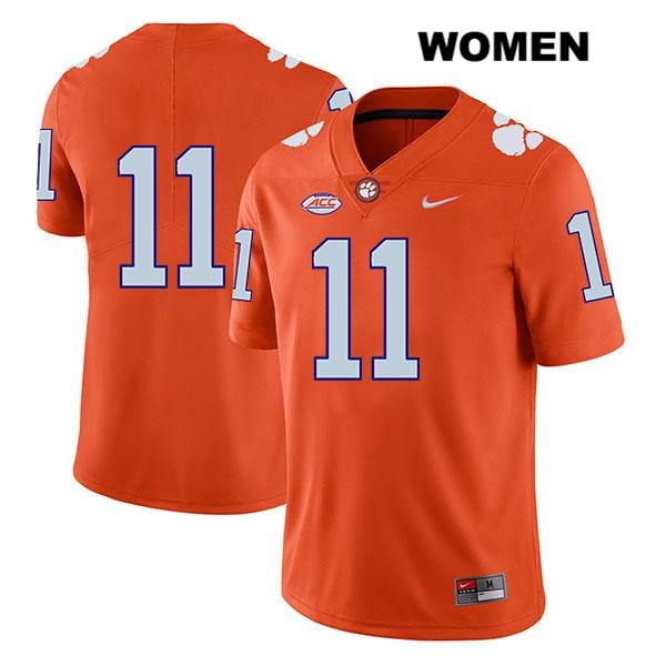 Women's Clemson Tigers #11 Isaiah Simmons Stitched Orange Legend Authentic Nike No Name NCAA College Football Jersey BFN3646DB